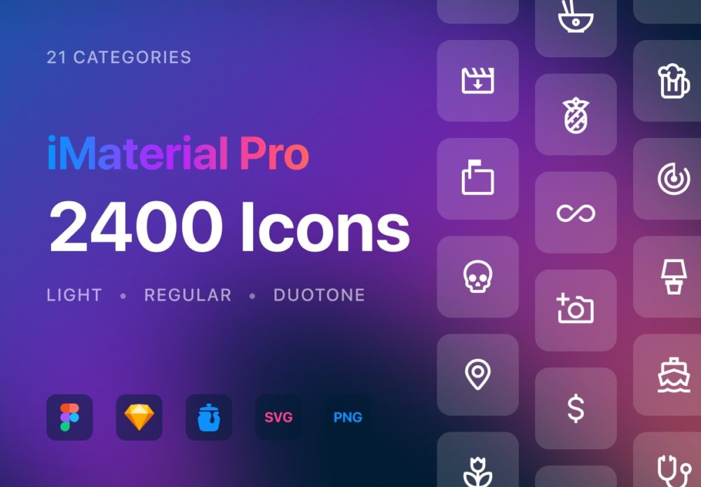 2400款精美极简APP/WEB网站界面设计矢量线条图标Icons设计Figma/Sketch/PNG格式素材 iMaterial Pro Icons 图标素材 第1张-素材湾丨精选海外优质设计素材资源 2400款精美极简APP/WEB网站界面设计矢量线条图标Icons设计Figma/Sketch/PNG格式素材 iMaterial Pro Icons 图标素材 sucaiwan.com