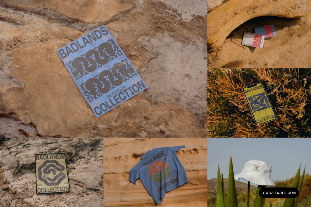 9款小众VI设计海报相框名片T恤渔夫帽iPhone手机PS展示贴图样机模板素材 Bendito.Mockup – BADLANDS Collection 02 样机素材 sucaiwan.com
