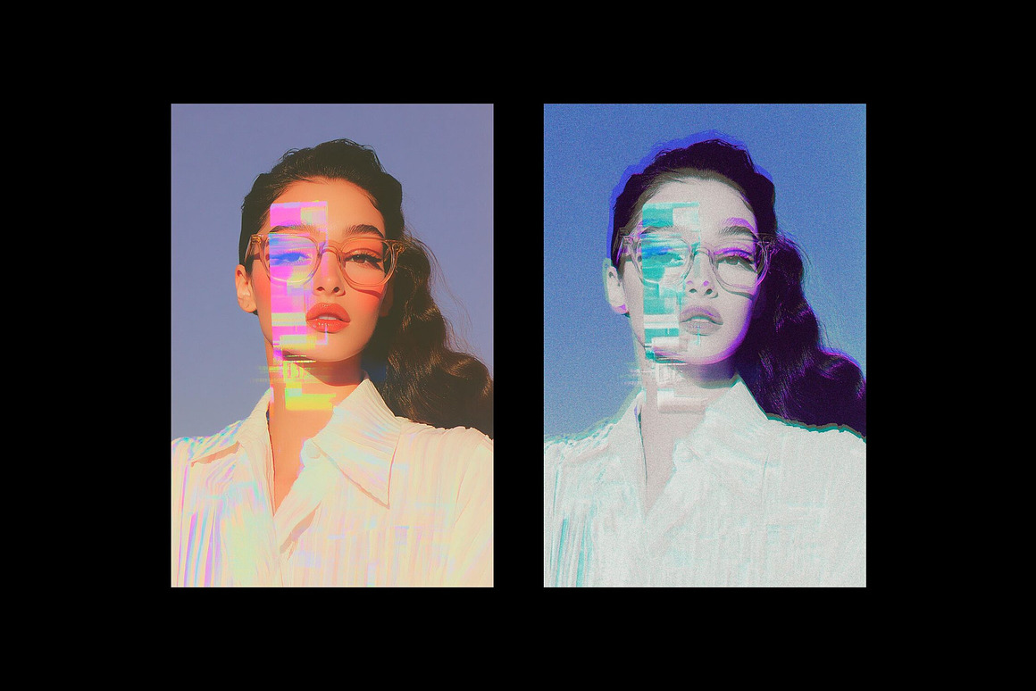 迷幻故障毛刺照片效果ps特效滤镜样机素材 Infrared Glitch Photo Effect 插件预设 第6张-素材湾丨精选海外优质设计素材资源 迷幻故障毛刺照片效果ps特效滤镜样机素材 Infrared Glitch Photo Effect 插件预设 sucaiwan.com