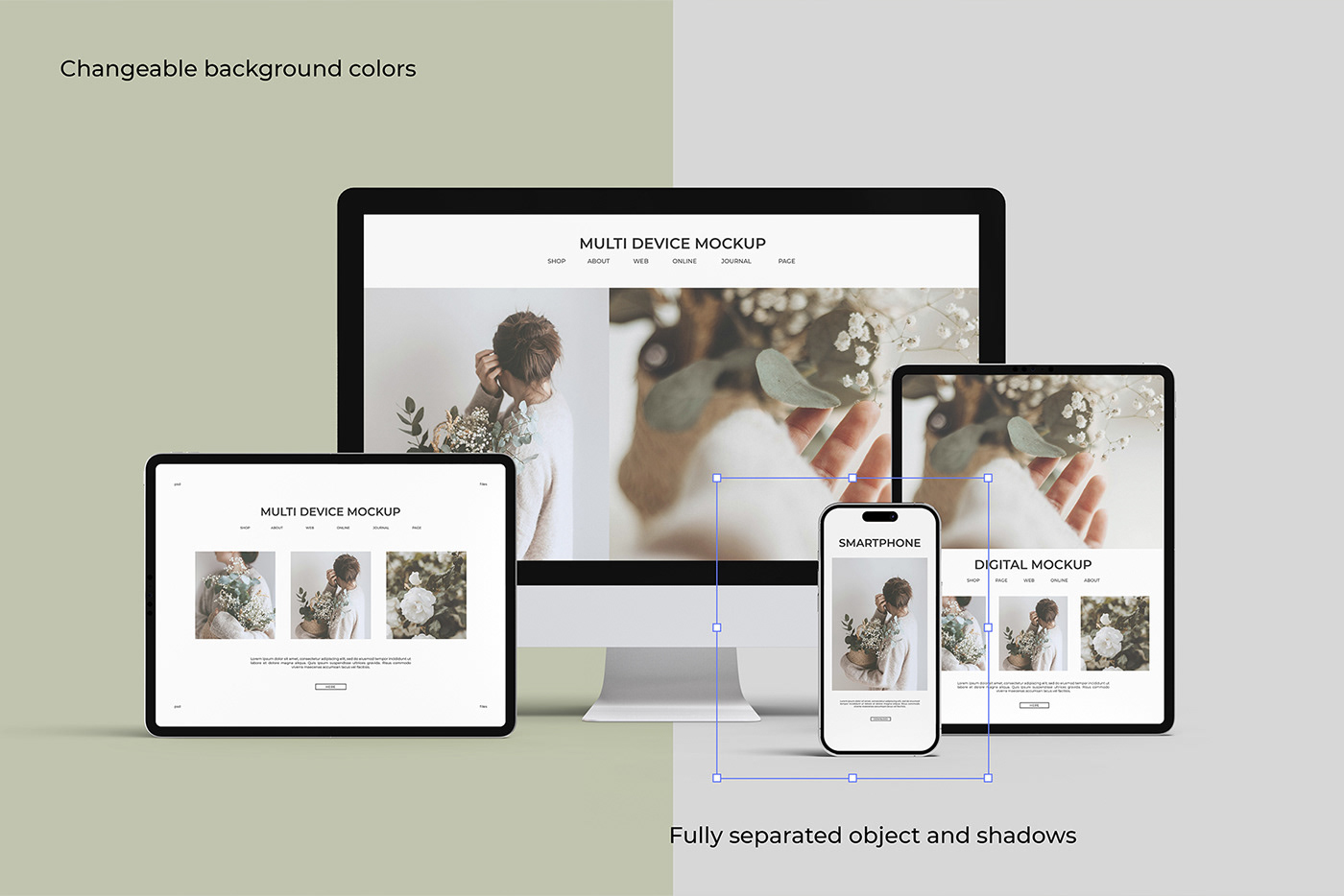 10款INS风UI界面设计iPhone手机iPad平板MacBook电脑展示PS贴图样机模板 Multi Device Mockup – Scene Creator 样机素材 第11张-素材湾丨精选海外优质设计素材资源 10款INS风UI界面设计iPhone手机iPad平板MacBook电脑展示PS贴图样机模板 Multi Device Mockup – Scene Creator 样机素材 sucaiwan.com