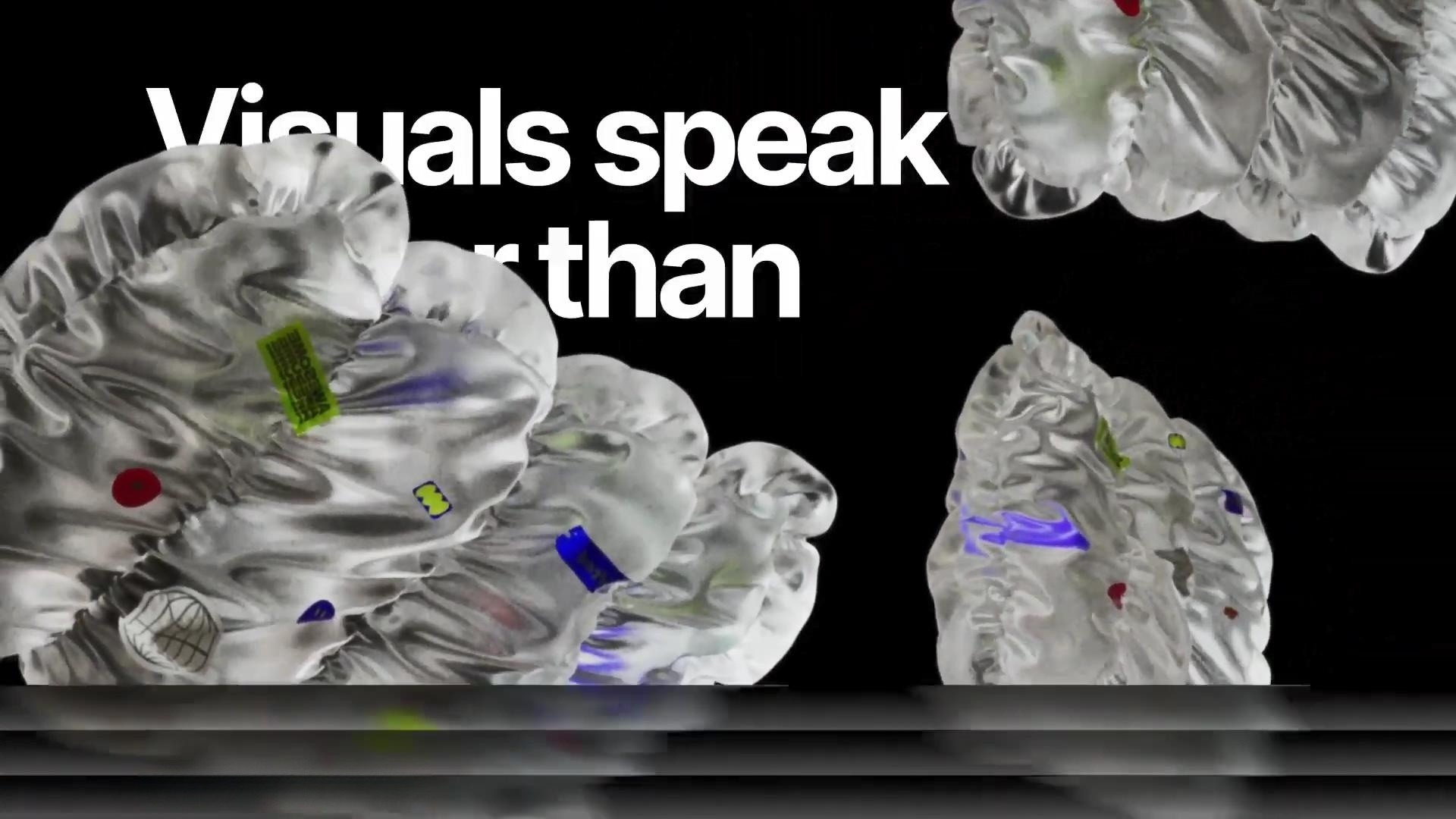 AE模板：前卫创意审美3D几何流体磨砂玻璃形状文字标题动画 3D Typography and Stickers After Effects Template 影视音频 sucaiwan.com