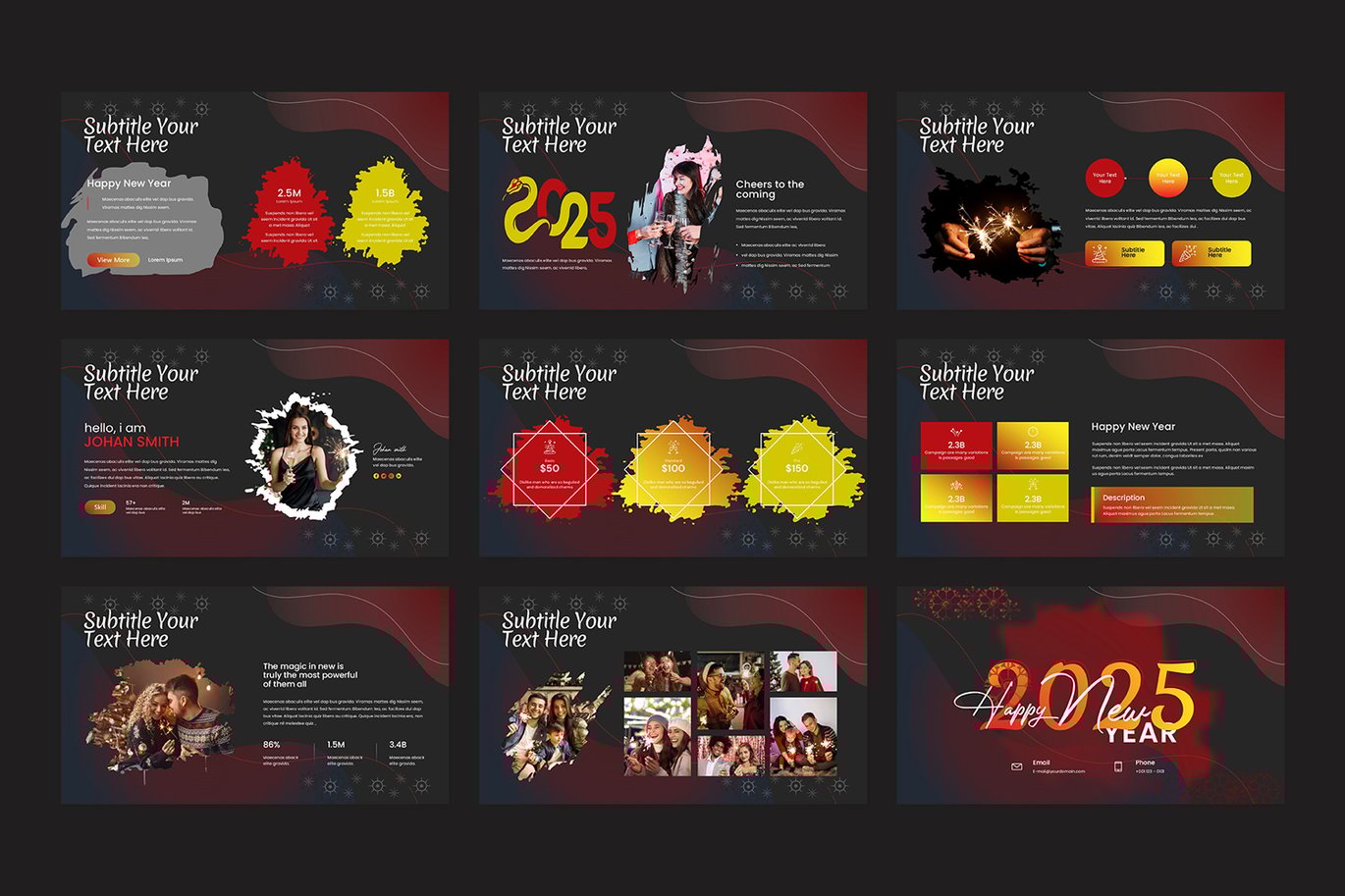 新年圣诞节主题营销策划图文排版设计PowerPoint+Keynote模版 Happy New Year PowerPoint+Keynote Template 幻灯图表 第3张-素材湾丨精选海外优质设计素材资源 新年圣诞节主题营销策划图文排版设计PowerPoint+Keynote模版 Happy New Year PowerPoint+Keynote Template 幻灯图表 sucaiwan.com