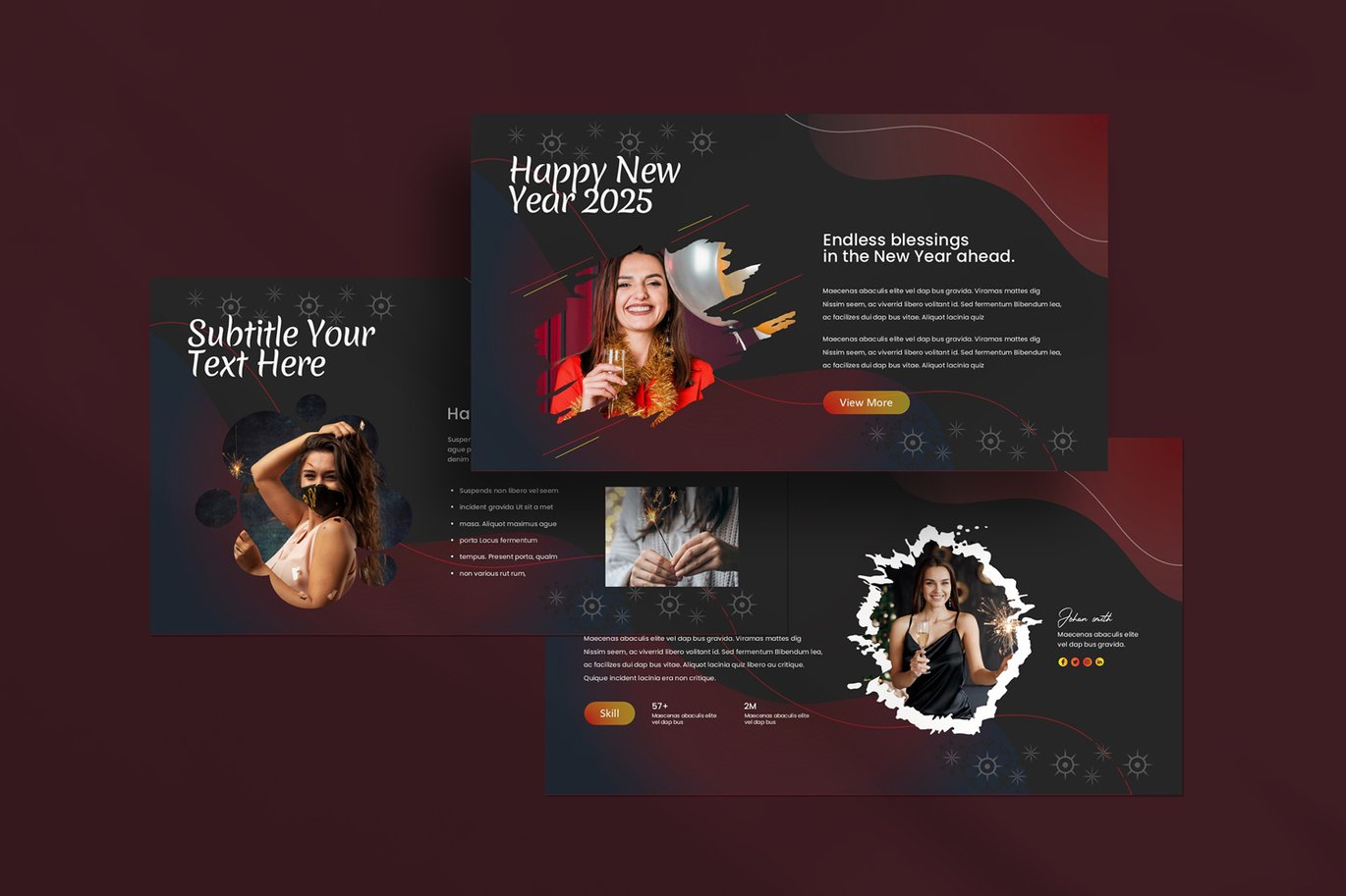 新年圣诞节主题营销策划图文排版设计PowerPoint+Keynote模版 Happy New Year PowerPoint+Keynote Template 幻灯图表 第4张-素材湾丨精选海外优质设计素材资源 新年圣诞节主题营销策划图文排版设计PowerPoint+Keynote模版 Happy New Year PowerPoint+Keynote Template 幻灯图表 sucaiwan.com