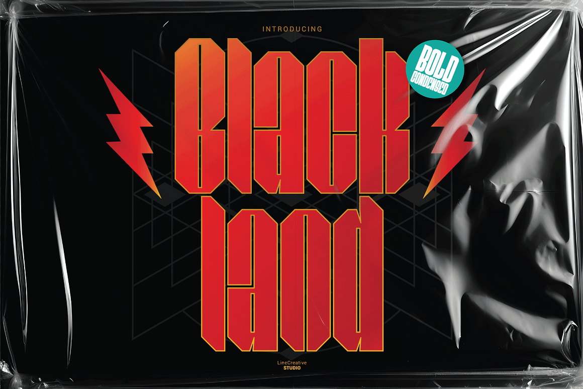 哥特式品牌海报徽标设计无衬线英文字体安装包 Black Land 设计素材 sucaiwan.com