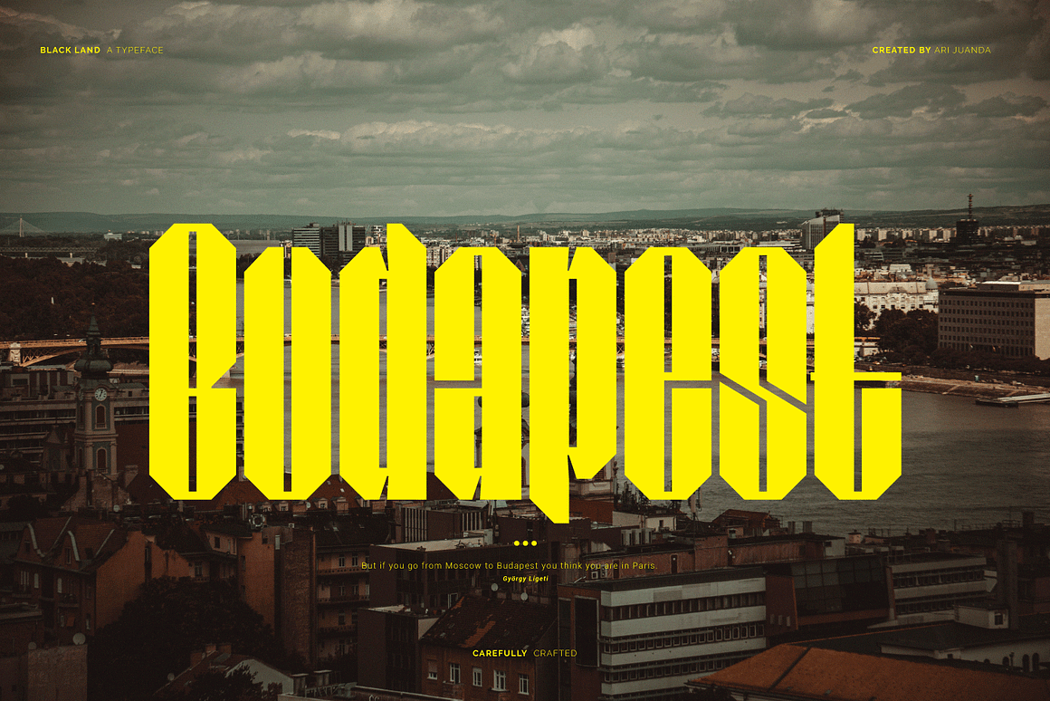 哥特式品牌海报徽标设计无衬线英文字体安装包 Black Land 设计素材 sucaiwan.com