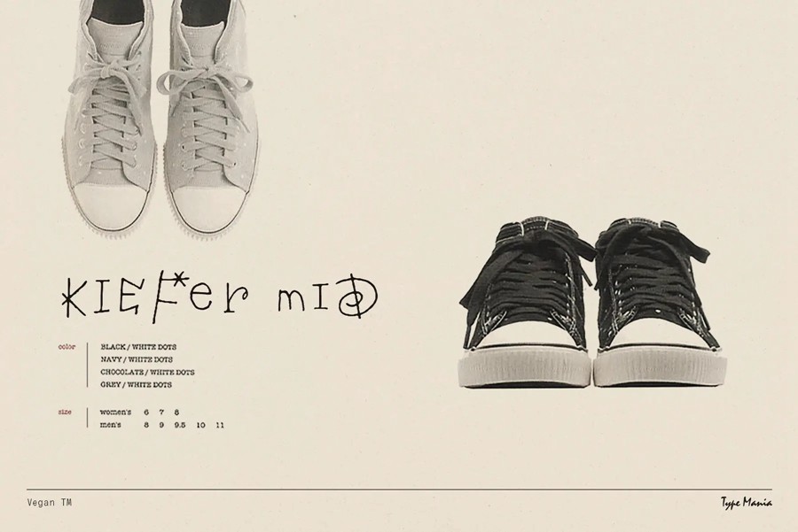 英文字体：复古趣味笨拙感不规则手写Y2K创意海报封面标题logo徽标设计品牌字体 Vegan TM Font（ , sucaiwan.com