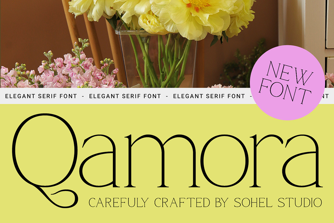 现代优雅品牌包装婚礼徽标设计衬线英文字体安装包 Qamora – Elegant Serif Font 设计素材 第1张-素材湾丨精选海外优质设计素材资源 现代优雅品牌包装婚礼徽标设计衬线英文字体安装包 Qamora – Elegant Serif Font 设计素材 sucaiwan.com