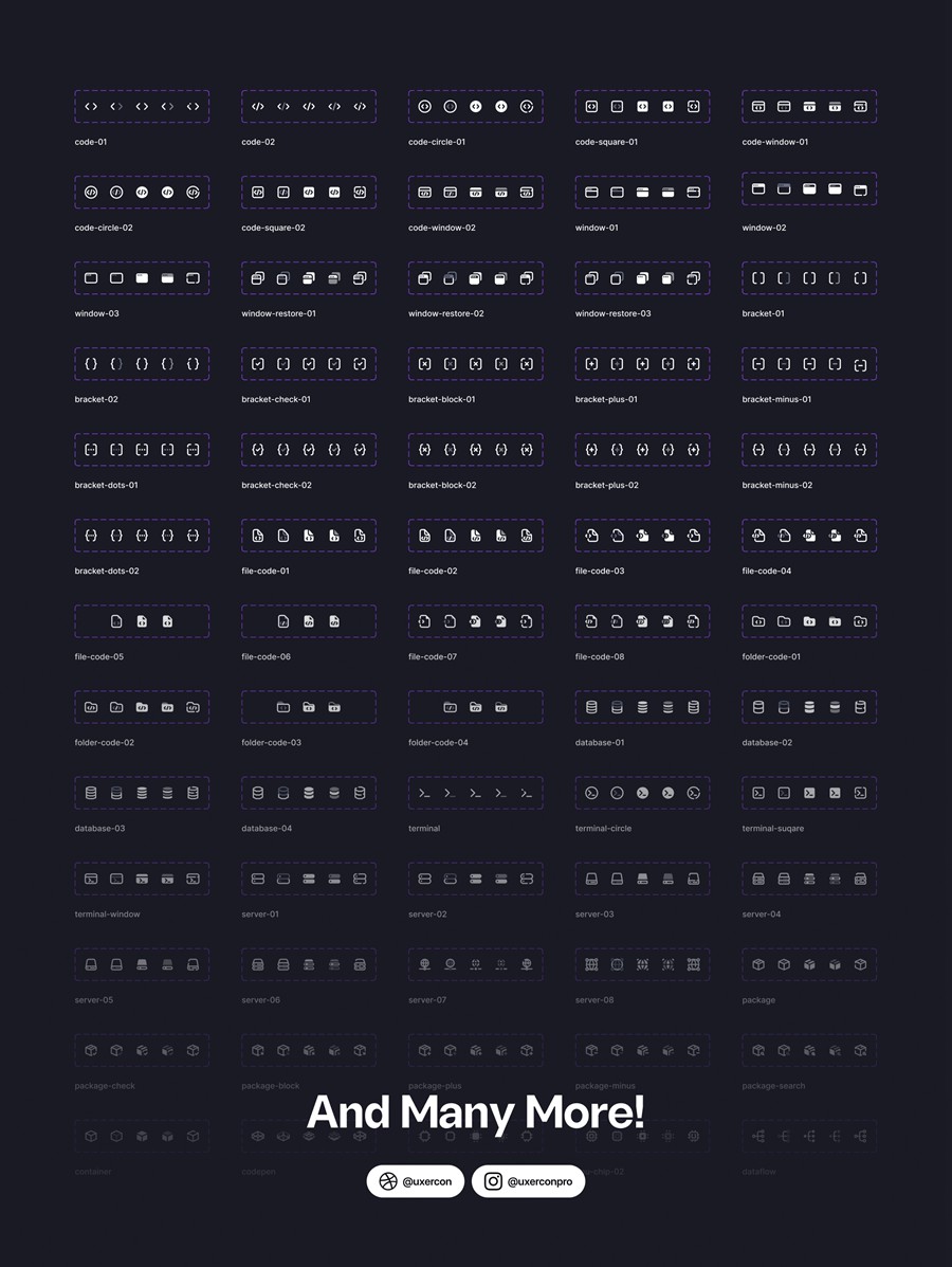 65款网站WEB&APP UI界面设计矢量线条Icons图标PNG/Figma格式素材 Developments – Uxercon Icon Pack 图标素材 第10张-素材湾丨精选海外优质设计素材资源 65款网站WEB&APP UI界面设计矢量线条Icons图标PNG/Figma格式素材 Developments – Uxercon Icon Pack 图标素材 sucaiwan.com