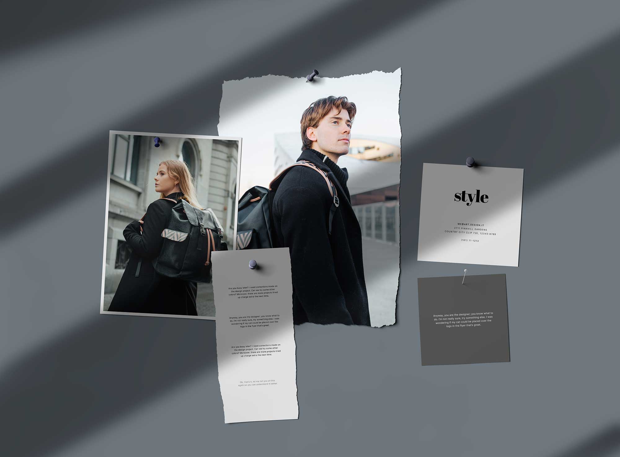 高级INS风纸张拼贴艺术人物风景照片情绪版手帐PSD样机模板素材 Advanced Moodboard Mockup 样机素材 sucaiwan.com