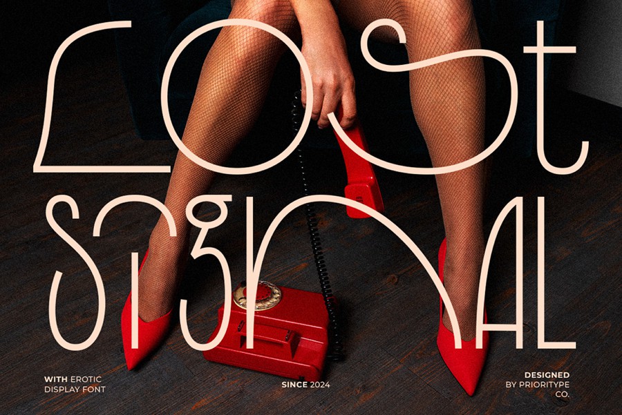 时尚优雅品牌杂志海报设计无衬线英文字体安装包 Erotic Display 设计素材 sucaiwan.com