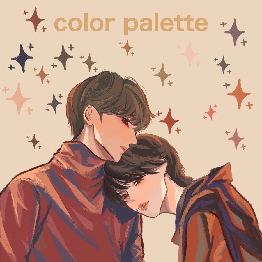 johajaho – 韩国玩乐时尚色彩和纹理插画 Procreate 涂鸦笔刷和调色板 Golden Sunsets - Procreate Set , sucaiwan.com