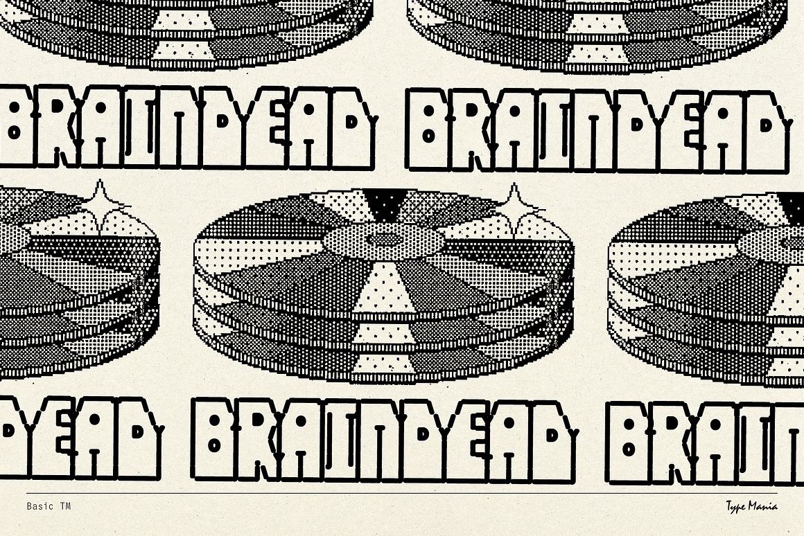 英文字体:复古怀旧ASCII风格计算屏幕网络数字代码艺术标题包装字体 Basic TM – Quirky Computer Font , 第4张-素材湾丨精选海外优质设计素材资源 英文字体:复古怀旧ASCII风格计算屏幕网络数字代码艺术标题包装字体 Basic TM – Quirky Computer Font , sucaiwan.com