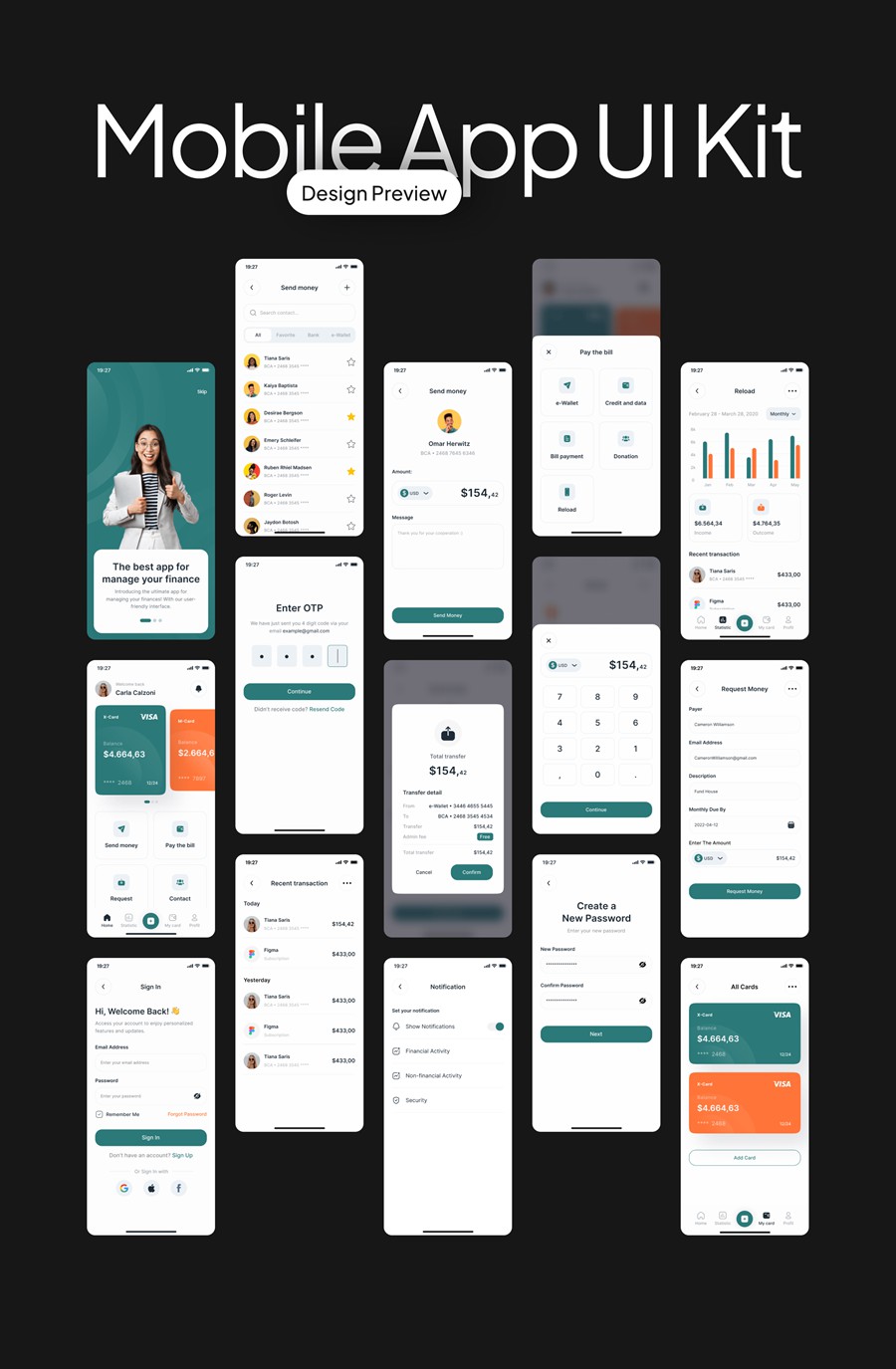 40+屏响应式SaaS数字银行服务网站WEB UI界面设计Figma模板+源码素材 Finpro – Creative Asset Bundle APP UI 第12张-素材湾丨精选海外优质设计素材资源 40+屏响应式SaaS数字银行服务网站WEB UI界面设计Figma模板+源码素材 Finpro – Creative Asset Bundle APP UI sucaiwan.com