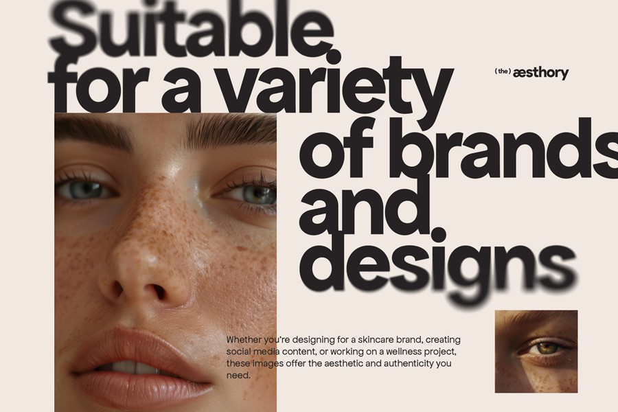 100张4K高清欧美国外雀斑女性脸部皮肤特写照片JPG格式图片设计素材 Authentic Beauty — 100 Stock Photos 图片素材 sucaiwan.com