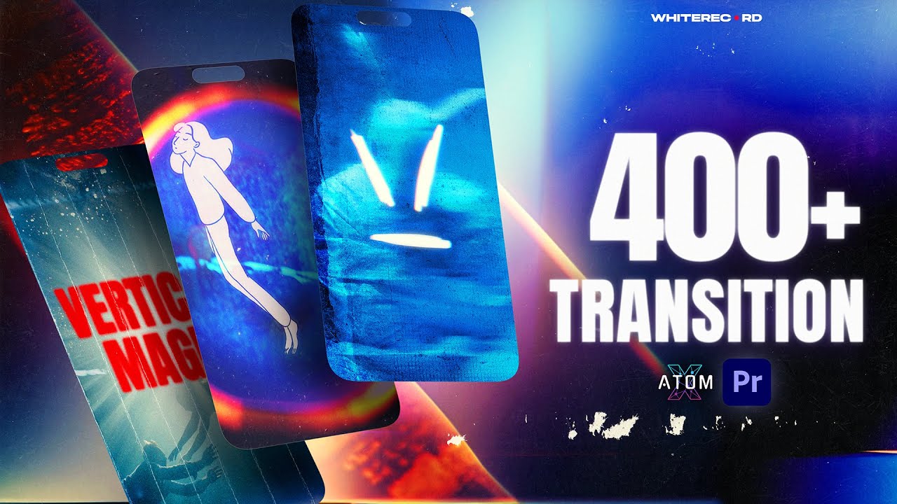 PR插件：250个复古胶片放映机烧焦打孔光晕照片拼贴撕纸3D像素网格取景器竖屏无缝转场包 影视音频 sucaiwan.com