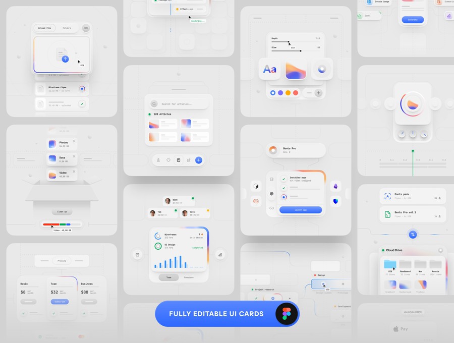 高级双配色金融科技社交交友聊天APP UI卡片小工具设计Figma格式素材 Bento Pro: Multipurpose 2.0 APP UI 第2张-素材湾丨精选海外优质设计素材资源 高级双配色金融科技社交交友聊天APP UI卡片小工具设计Figma格式素材 Bento Pro: Multipurpose 2.0 APP UI sucaiwan.com