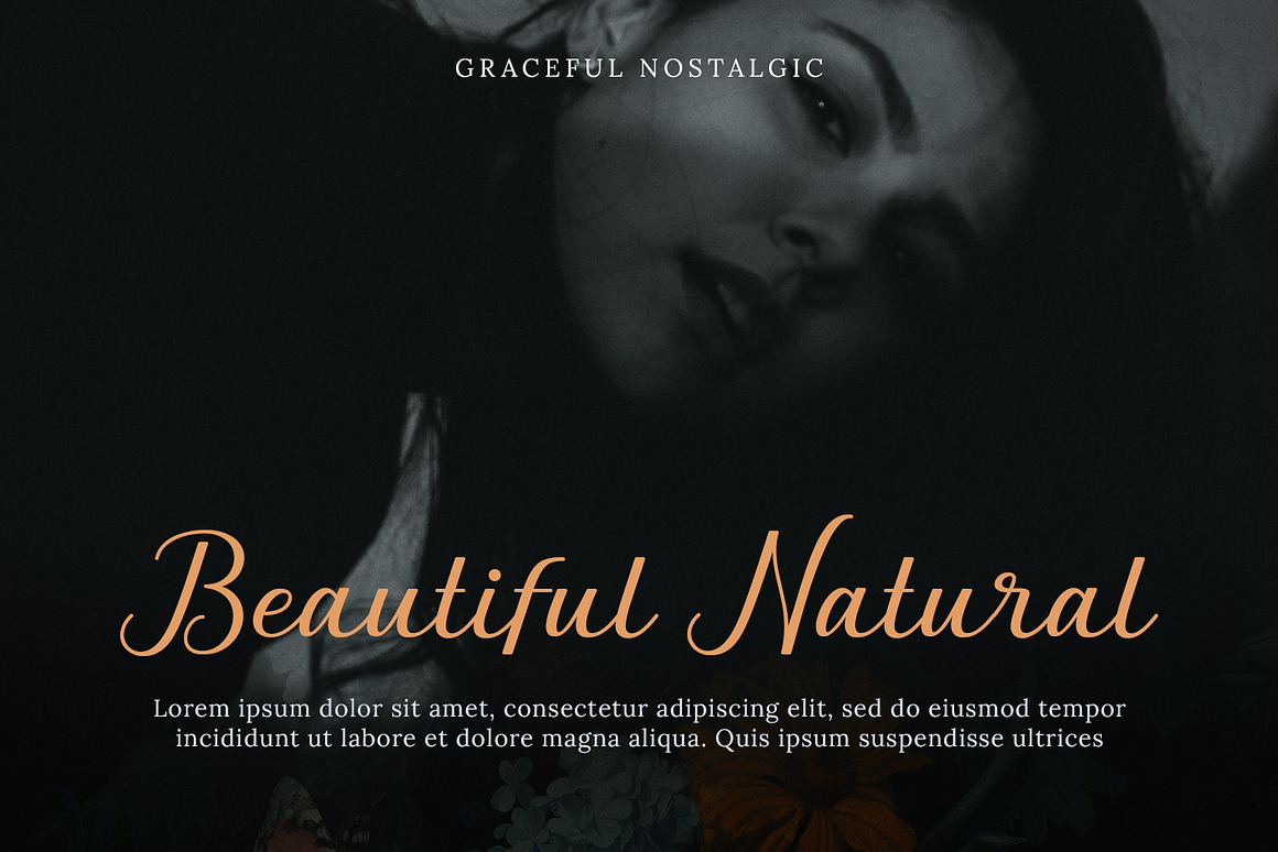 复古时尚杂志邀请函徽标设计手写英文字体安装包 Graceful Nostagia Script Font 设计素材 第3张-素材湾丨精选海外优质设计素材资源 复古时尚杂志邀请函徽标设计手写英文字体安装包 Graceful Nostagia Script Font 设计素材 sucaiwan.com