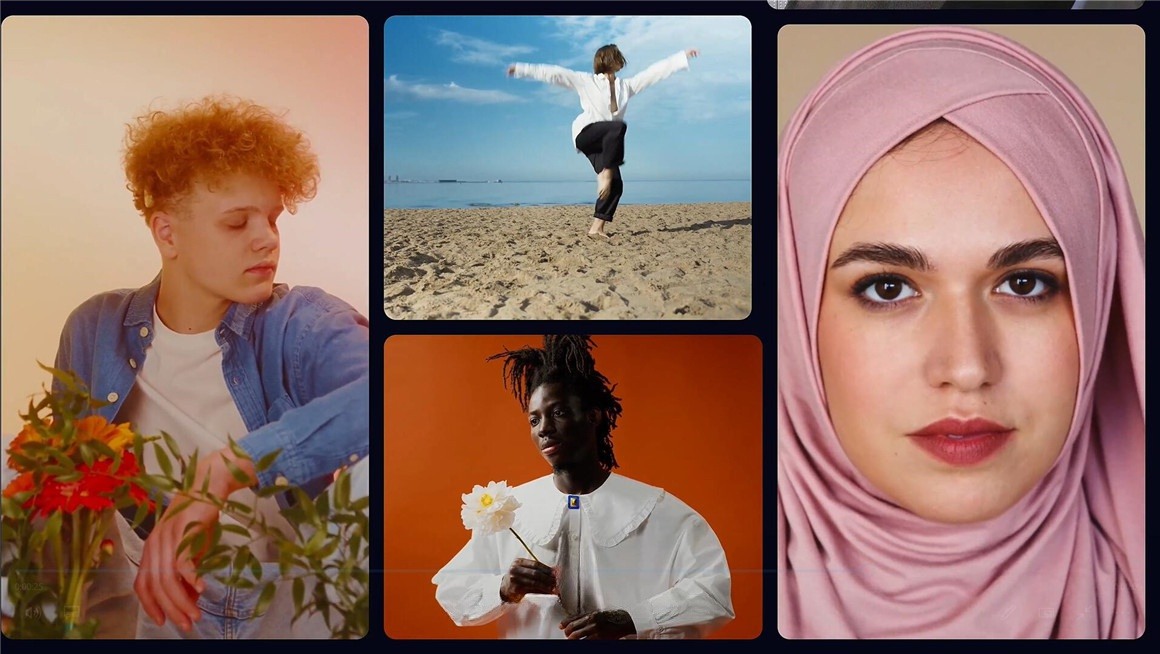 AE模板：创意多画面网格分屏动态组合切换开场片头 , sucaiwan.com