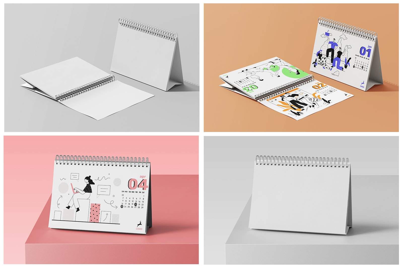 8款逼真A5横版台历日历个人作品集设计展示PS贴图样机MOCKUP模板素材 A5 Landscape Desk Calendar PSD Mockup Set 样机素材 第9张-素材湾丨精选海外优质设计素材资源 8款逼真A5横版台历日历个人作品集设计展示PS贴图样机MOCKUP模板素材 A5 Landscape Desk Calendar PSD Mockup Set 样机素材 sucaiwan.com