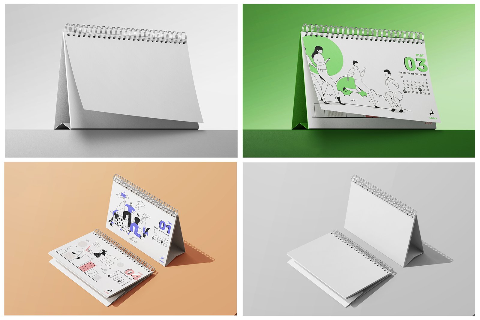 8款逼真A5横版台历日历个人作品集设计展示PS贴图样机MOCKUP模板素材 A5 Landscape Desk Calendar PSD Mockup Set 样机素材 第7张-素材湾丨精选海外优质设计素材资源 8款逼真A5横版台历日历个人作品集设计展示PS贴图样机MOCKUP模板素材 A5 Landscape Desk Calendar PSD Mockup Set 样机素材 sucaiwan.com