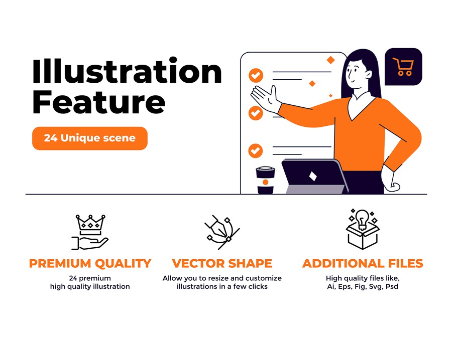 24幅创意电子商务在线购物商城插图插画设计AI/PS/Figma格式素材 Online shopping and E-commerce concept set 图片素材 第2张-素材湾丨精选海外优质设计素材资源 24幅创意电子商务在线购物商城插图插画设计AI/PS/Figma格式素材 Online shopping and E-commerce concept set 图片素材 sucaiwan.com