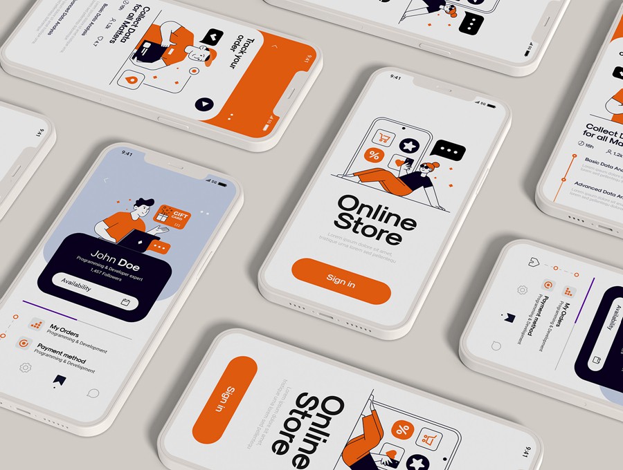 24幅创意电子商务在线购物商城插图插画设计AI/PS/Figma格式素材 Online shopping and E-commerce concept set 图片素材 第7张-素材湾丨精选海外优质设计素材资源 24幅创意电子商务在线购物商城插图插画设计AI/PS/Figma格式素材 Online shopping and E-commerce concept set 图片素材 sucaiwan.com