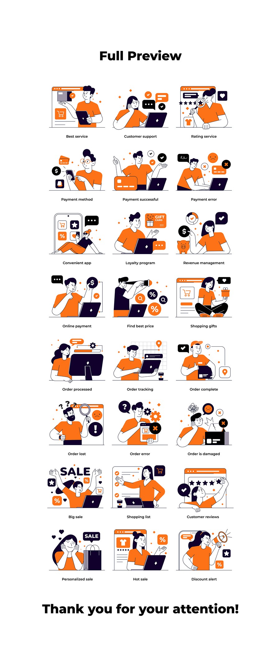 24幅创意电子商务在线购物商城插图插画设计AI/PS/Figma格式素材 Online shopping and E-commerce concept set 图片素材 第8张-素材湾丨精选海外优质设计素材资源 24幅创意电子商务在线购物商城插图插画设计AI/PS/Figma格式素材 Online shopping and E-commerce concept set 图片素材 sucaiwan.com