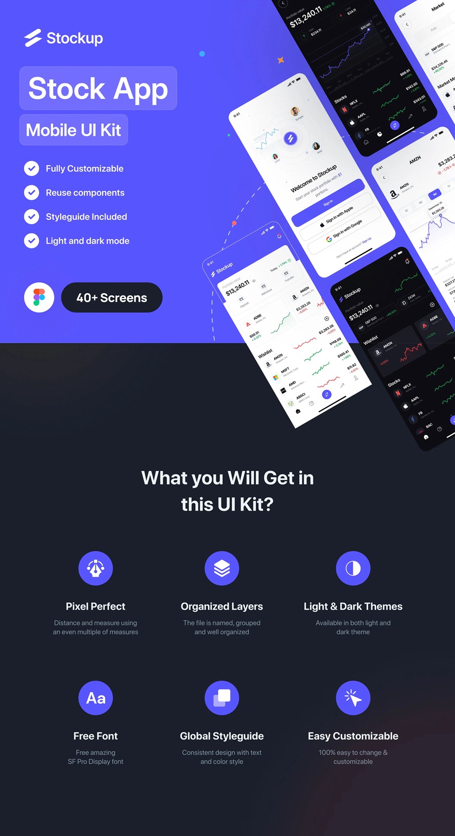 40+屏金融投资理财股票基金债券软件APP UI界面设计Figma模板套件 Stockup – Stock App UI Kit APP UI 第7张-素材湾丨精选海外优质设计素材资源 40+屏金融投资理财股票基金债券软件APP UI界面设计Figma模板套件 Stockup – Stock App UI Kit APP UI sucaiwan.com