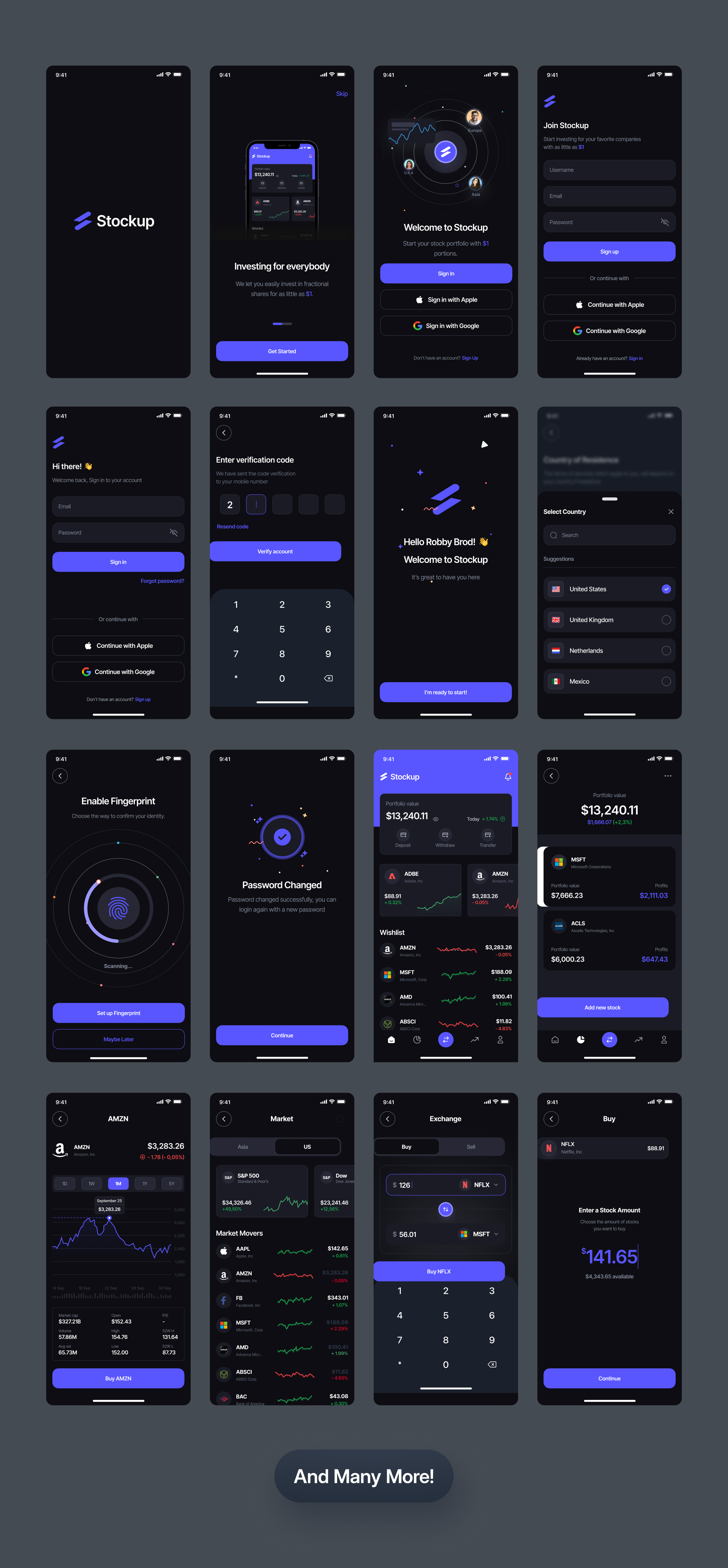 40+屏金融投资理财股票基金债券软件APP UI界面设计Figma模板套件 Stockup – Stock App UI Kit APP UI 第9张-素材湾丨精选海外优质设计素材资源 40+屏金融投资理财股票基金债券软件APP UI界面设计Figma模板套件 Stockup – Stock App UI Kit APP UI sucaiwan.com