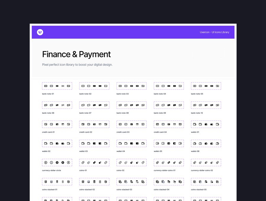 100款多功能财务金融支付理财网站WEB&APP UI界面矢量图标Icons设计Figma/PNG格式素材 Finance & Payment – Uxercon Icon Pack APP UI 第5张-素材湾丨精选海外优质设计素材资源 100款多功能财务金融支付理财网站WEB&APP UI界面矢量图标Icons设计Figma/PNG格式素材 Finance & Payment – Uxercon Icon Pack APP UI sucaiwan.com