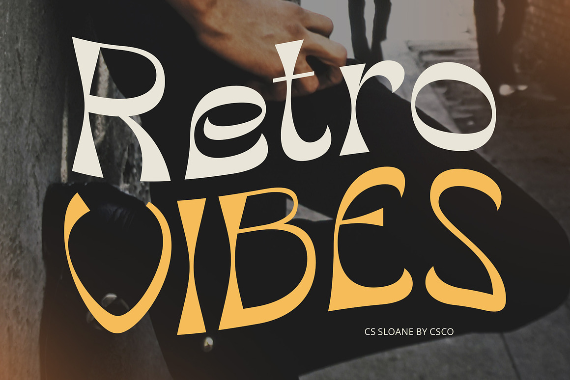 时尚复古逆反差品牌海报徽标设计无衬线英文字体安装包 Sloane – Reverse Contrast Font 设计素材 sucaiwan.com