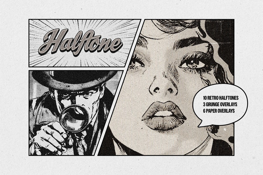 复古做旧划痕破损老式漫画半调印刷照片效果PS特效滤镜插件样机素材 Retro Print Photo Effect 插件预设 第1张-素材湾丨精选海外优质设计素材资源 复古做旧划痕破损老式漫画半调印刷照片效果PS特效滤镜插件样机素材 Retro Print Photo Effect 插件预设 sucaiwan.com