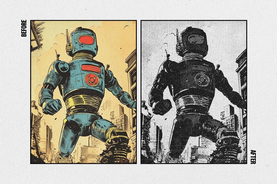 复古做旧划痕破损老式漫画半调印刷照片效果PS特效滤镜插件样机素材 Retro Print Photo Effect 插件预设 第8张-素材湾丨精选海外优质设计素材资源 复古做旧划痕破损老式漫画半调印刷照片效果PS特效滤镜插件样机素材 Retro Print Photo Effect 插件预设 sucaiwan.com