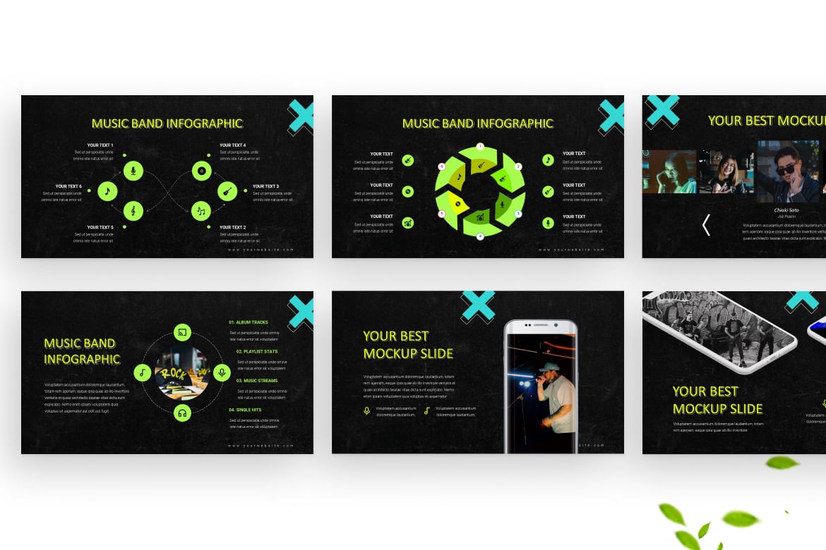 乐队主题营销策划演示文稿设计Keynote模版 Music Band Keynote Presentation Template 幻灯图表 第2张-素材湾丨精选海外优质设计素材资源 乐队主题营销策划演示文稿设计Keynote模版 Music Band Keynote Presentation Template 幻灯图表 sucaiwan.com