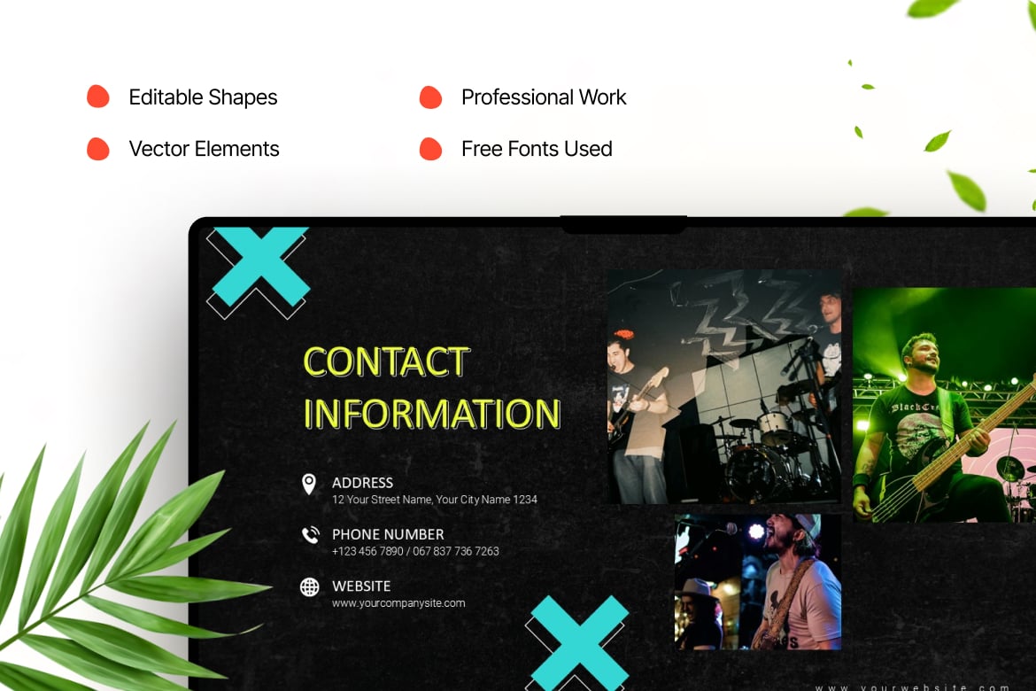 乐队主题营销策划演示文稿设计Keynote模版 Music Band Keynote Presentation Template 幻灯图表 第3张-素材湾丨精选海外优质设计素材资源 乐队主题营销策划演示文稿设计Keynote模版 Music Band Keynote Presentation Template 幻灯图表 sucaiwan.com