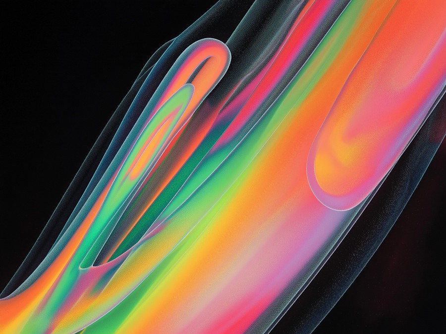 53款6K高清霓虹全息镭射3D水晶未来科幻抽象渐变背景图片素材 Glow Cascade 图片素材 sucaiwan.com