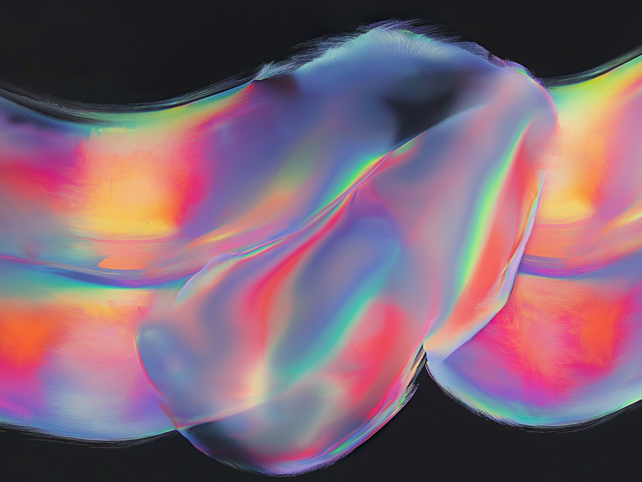 53款6K高清霓虹全息镭射3D水晶未来科幻抽象渐变背景图片素材 Glow Cascade 图片素材 sucaiwan.com