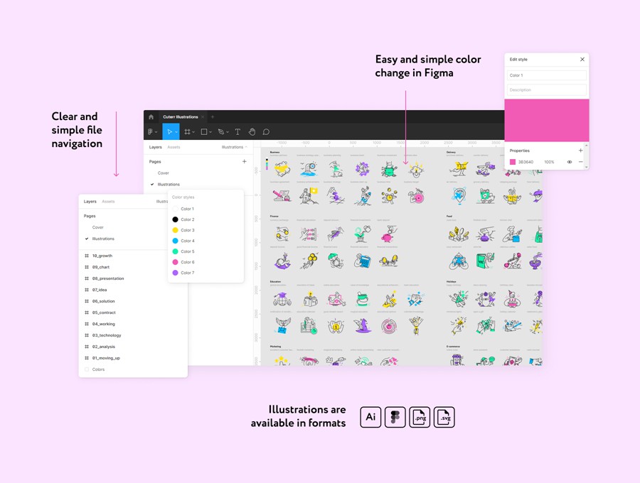 104幅卡通趣味多彩教育电商支付物流金融理财数据手绘插图Ai/Figma/Png格式素材 Redry Illustration Collection APP UI 第7张-素材湾丨精选海外优质设计素材资源 104幅卡通趣味多彩教育电商支付物流金融理财数据手绘插图Ai/Figma/Png格式素材 Redry Illustration Collection APP UI sucaiwan.com