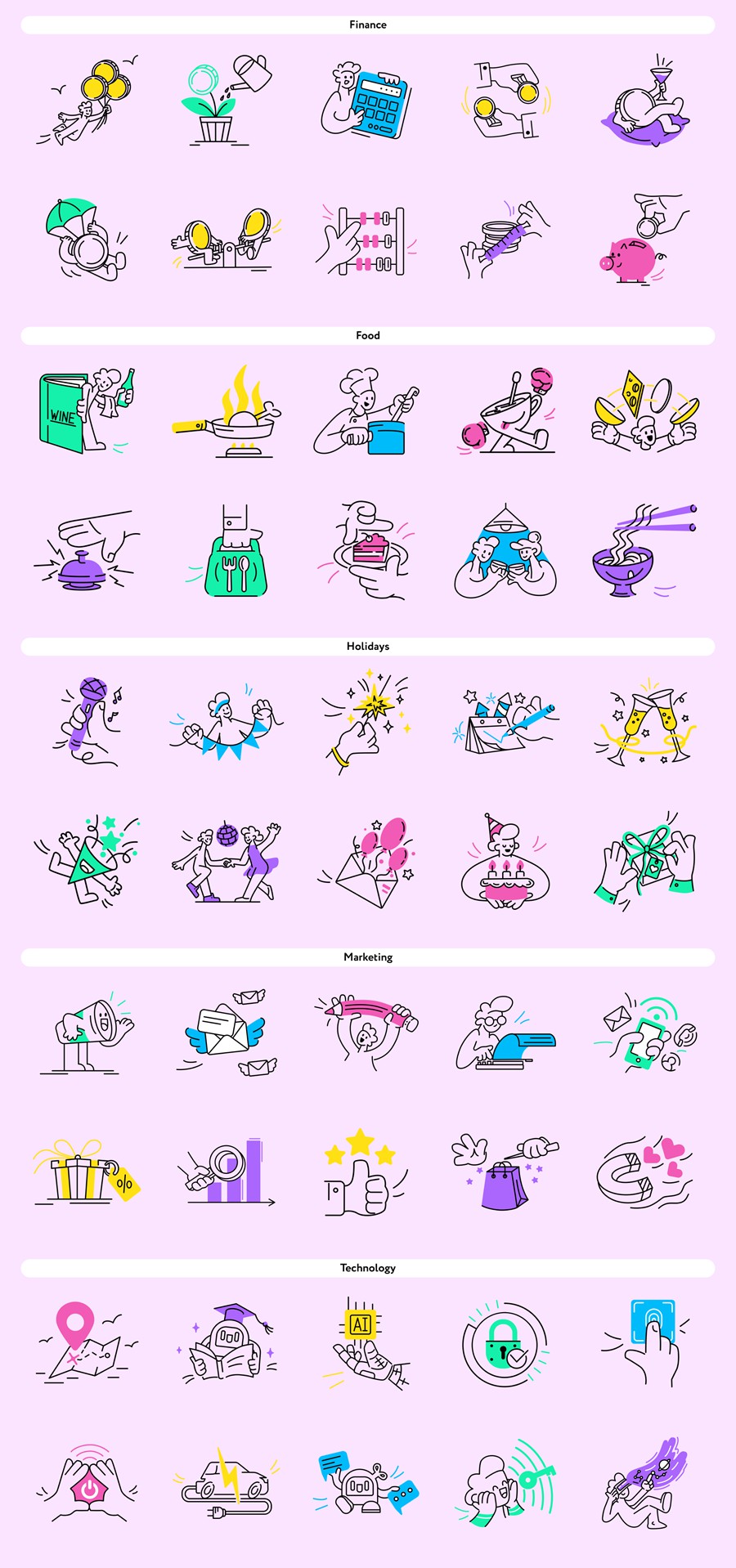 104幅卡通趣味多彩教育电商支付物流金融理财数据手绘插图Ai/Figma/Png格式素材 Redry Illustration Collection APP UI 第8张-素材湾丨精选海外优质设计素材资源 104幅卡通趣味多彩教育电商支付物流金融理财数据手绘插图Ai/Figma/Png格式素材 Redry Illustration Collection APP UI sucaiwan.com