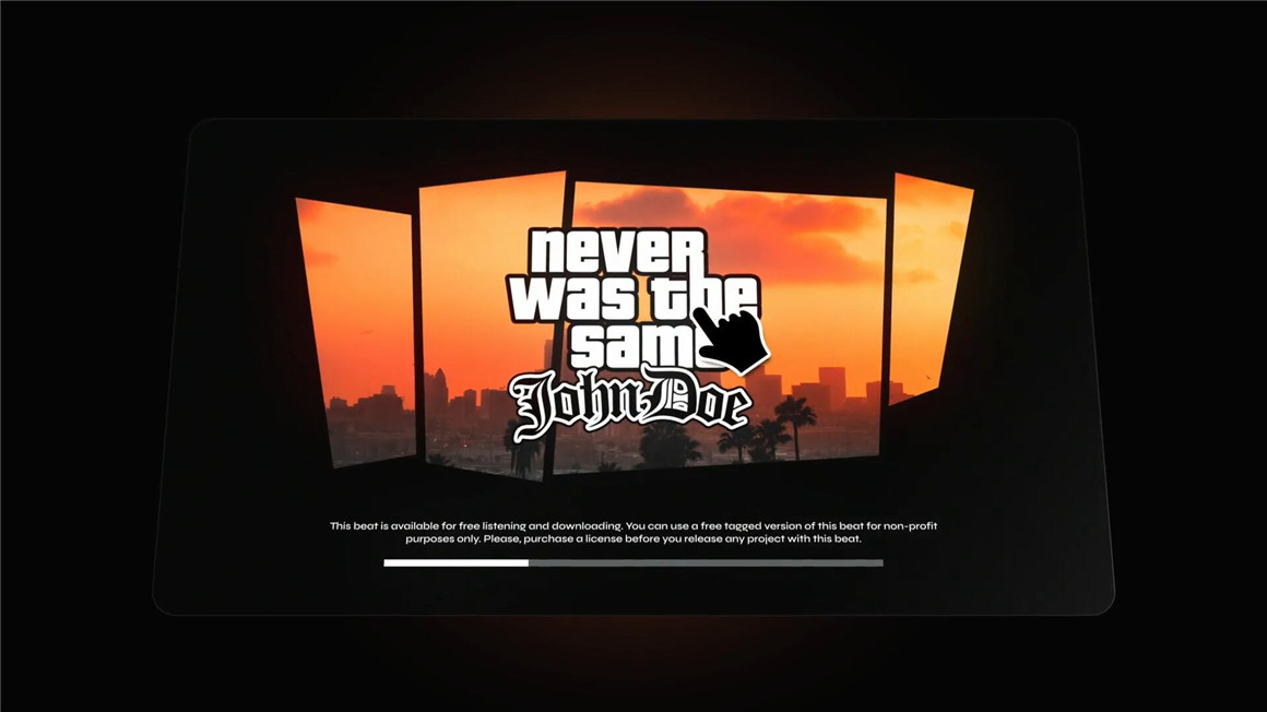 AE模板：大胆设计美学GTA冒险动作游戏风格音频可视化片头 Grand - Audio visualization template for After Effects , sucaiwan.com