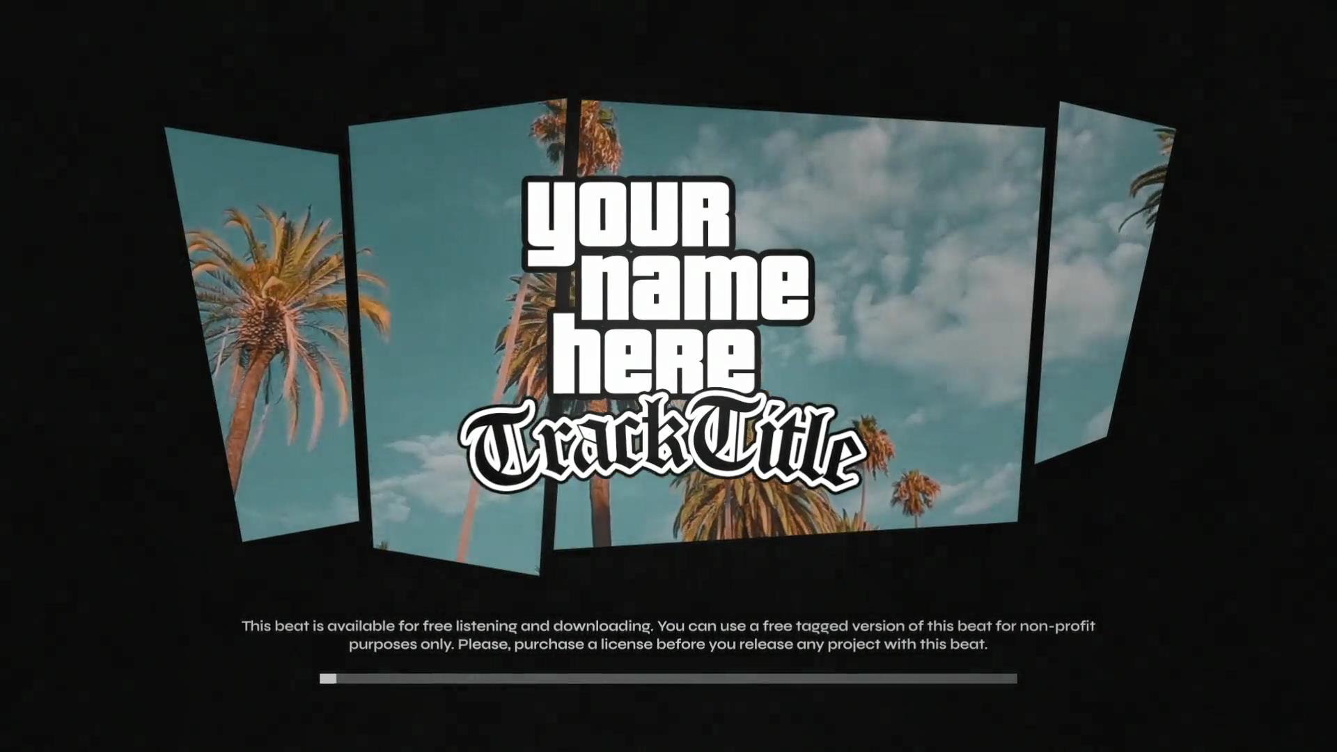 AE模板：大胆设计美学GTA冒险动作游戏风格音频可视化片头 Grand - Audio visualization template for After Effects , sucaiwan.com