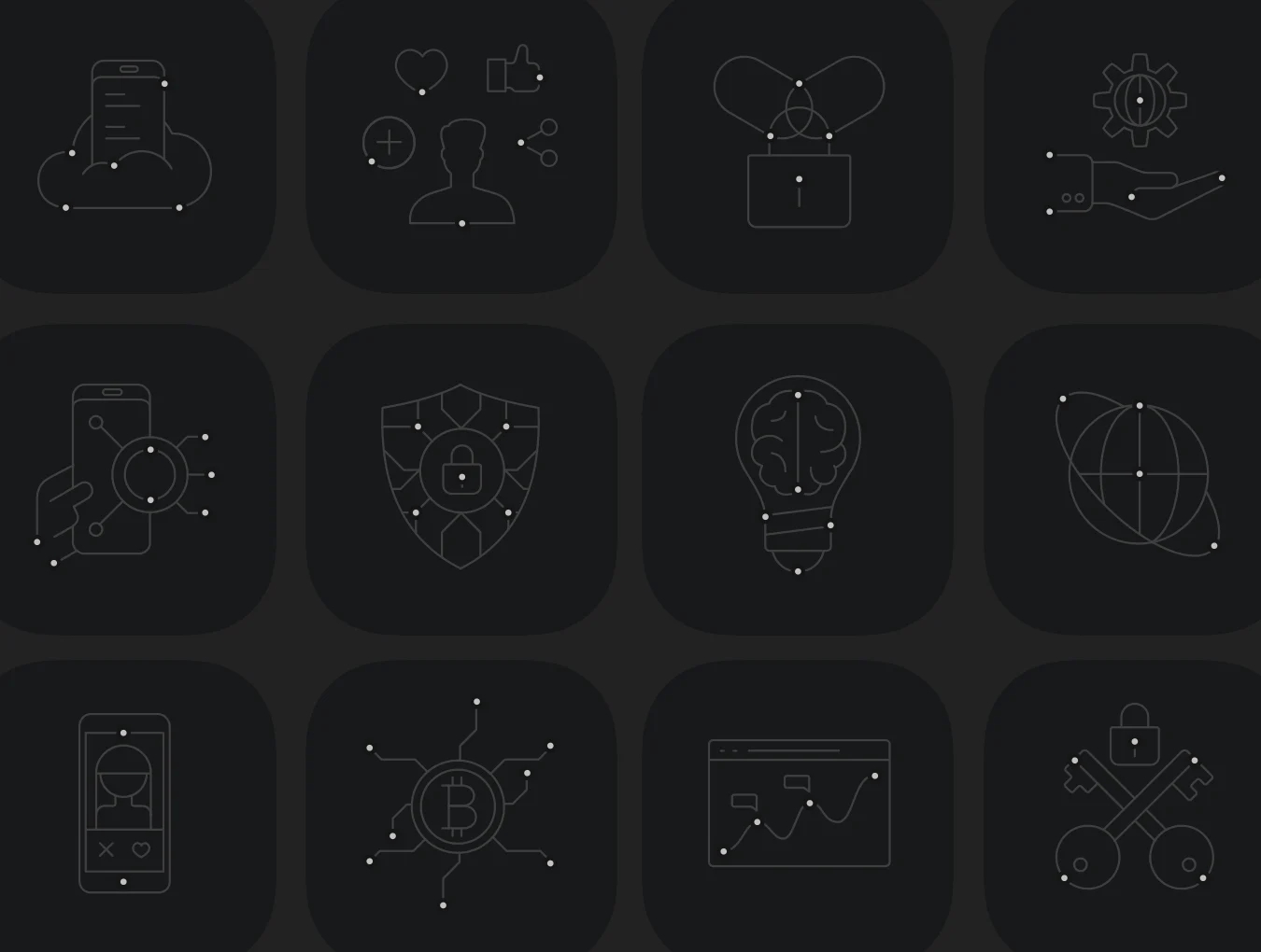 1000款独特极简多功能矢量线条图标Icons设计Figma/Sketch/AI格式素材 Nucleus Icon Set 图标素材 sucaiwan.com
