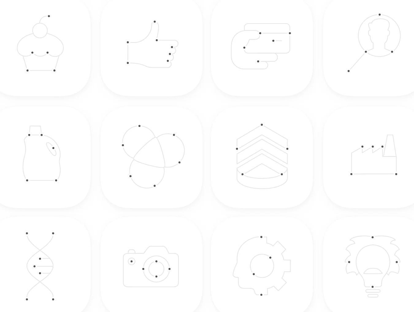 1000款独特极简多功能矢量线条图标Icons设计Figma/Sketch/AI格式素材 Nucleus Icon Set 图标素材 sucaiwan.com