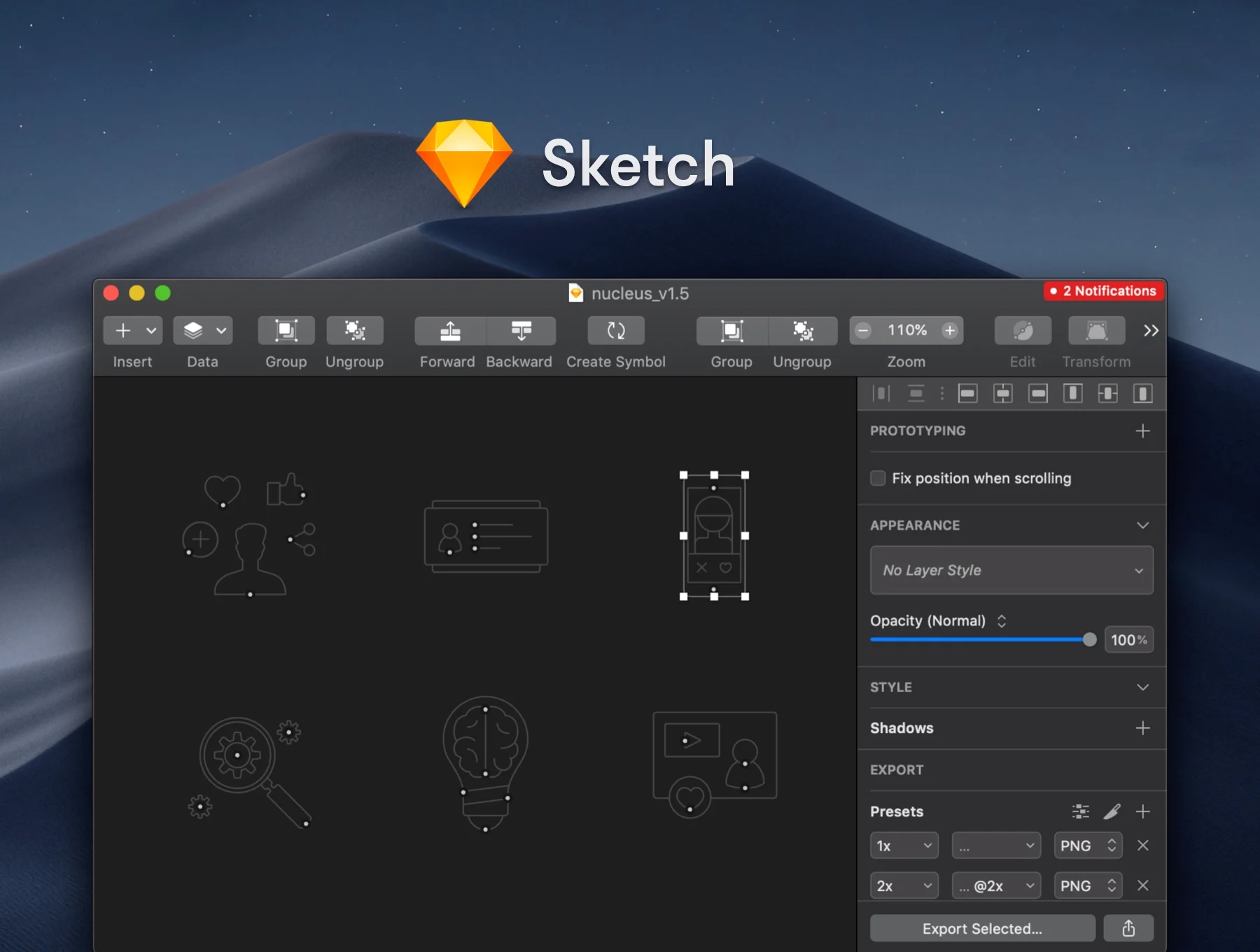 1000款独特极简多功能矢量线条图标Icons设计Figma/Sketch/AI格式素材 Nucleus Icon Set 图标素材 sucaiwan.com