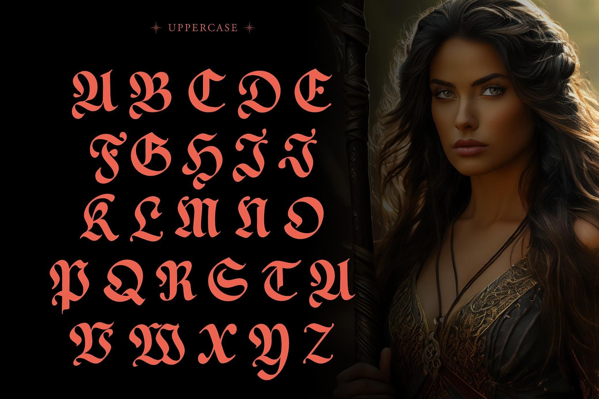 复古奥斯曼阿拉伯风圆润手写PSAI英文字体安装包 NCL Basefigh — Rounded Blackletter Font 设计素材 sucaiwan.com
