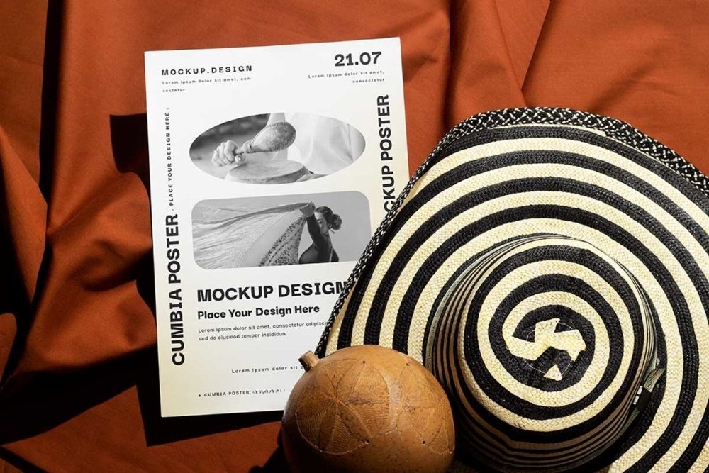 9款真实拍摄折页海报宣传单页设计展示PS贴图样机MOCKUP模板素材 Poster Mockup Bundle 样机素材 sucaiwan.com