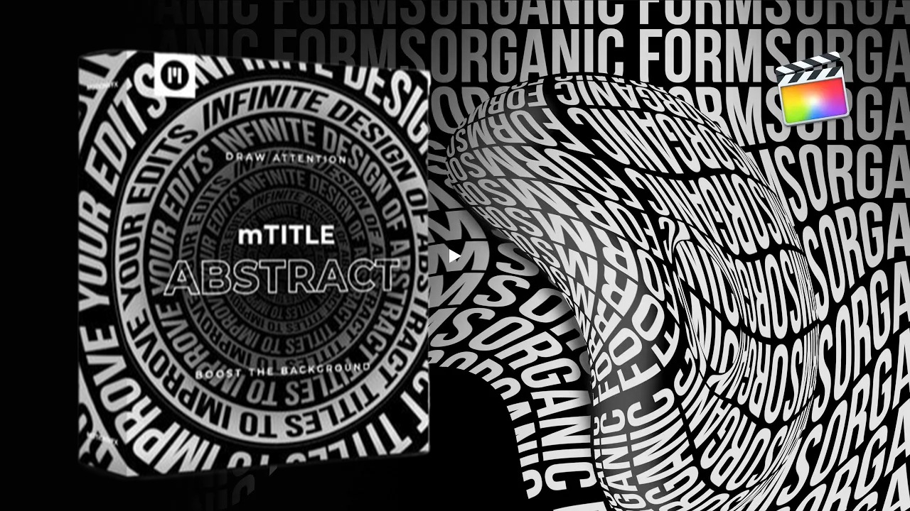 FCPX插件 - MotionVFX mTitle Abstract 50个 时尚风格、动态曲线、几何形状、FCP独特排版抽象标题动画 插件预设 sucaiwan.com