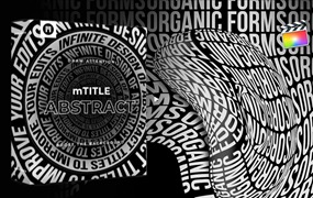 FCPX插件 - MotionVFX mTitle Abstract 50个 时尚风格、动态曲线、几何形状、FCP独特排版抽象标题动画