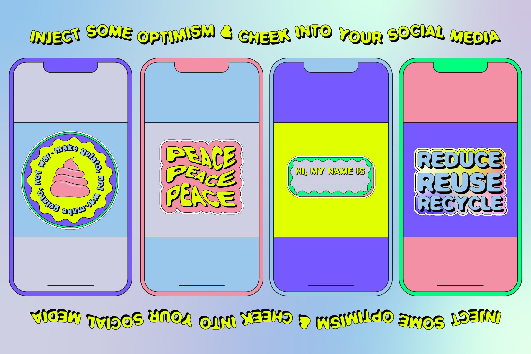 STICKERLAND 2000s Vector Set 复古贴纸元素多彩缤纷霓虹色调PNG、AI矢量集 图片素材 第6张-素材湾丨精选海外优质设计素材资源 STICKERLAND 2000s Vector Set 复古贴纸元素多彩缤纷霓虹色调PNG、AI矢量集 图片素材 sucaiwan.com