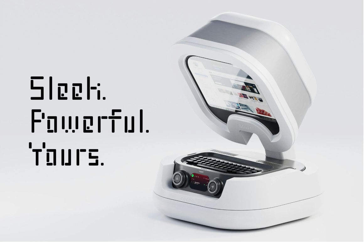 复古未来派网络游戏网站标题设计装饰英文字体安装包 Zerpixl Volt 设计素材 sucaiwan.com